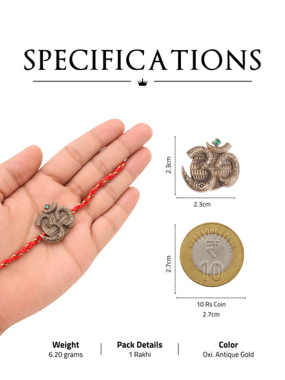 Om Divine Premium Convertible Rakhi Button Cover