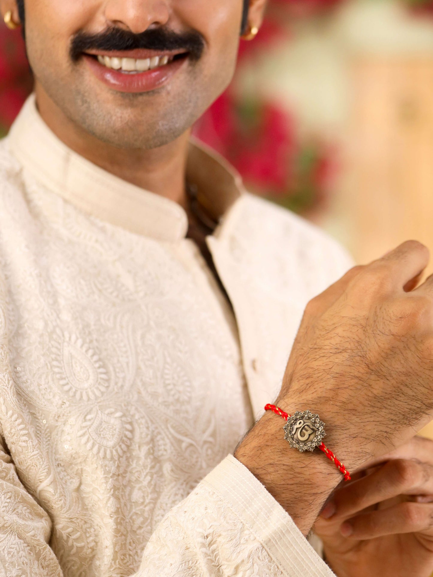 IK Onkar Motif Premium Convertible Rakhi Button Cover
