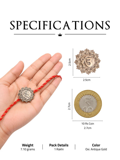 IK Onkar Motif Premium Convertible Rakhi Button Cover