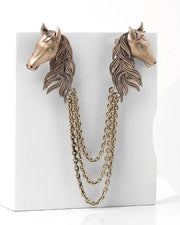 The Duo Horse Brooch
