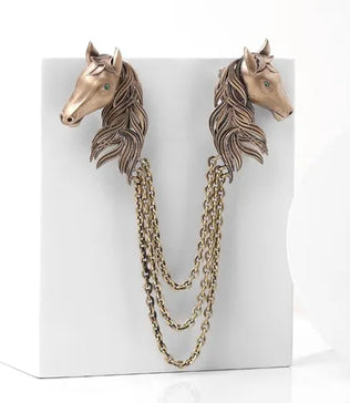 The Duo Horse Brooch