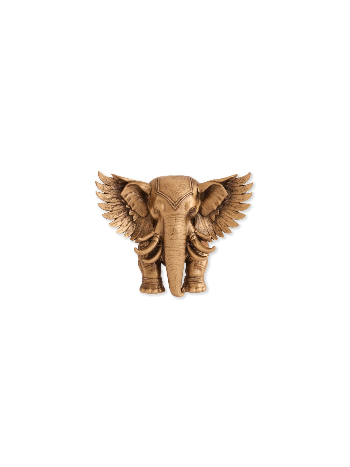 The Airavat Majesty Brooch - antique gold brooch for men with the airavat majesty motif, flat lay view