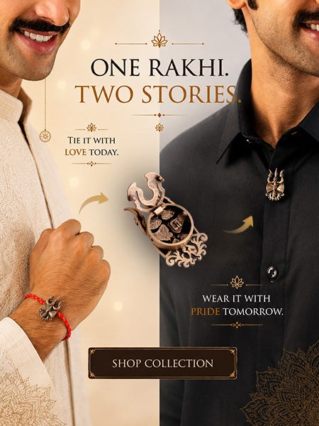 One Rakhi. Two Stories. Shop the Rakhi collection.