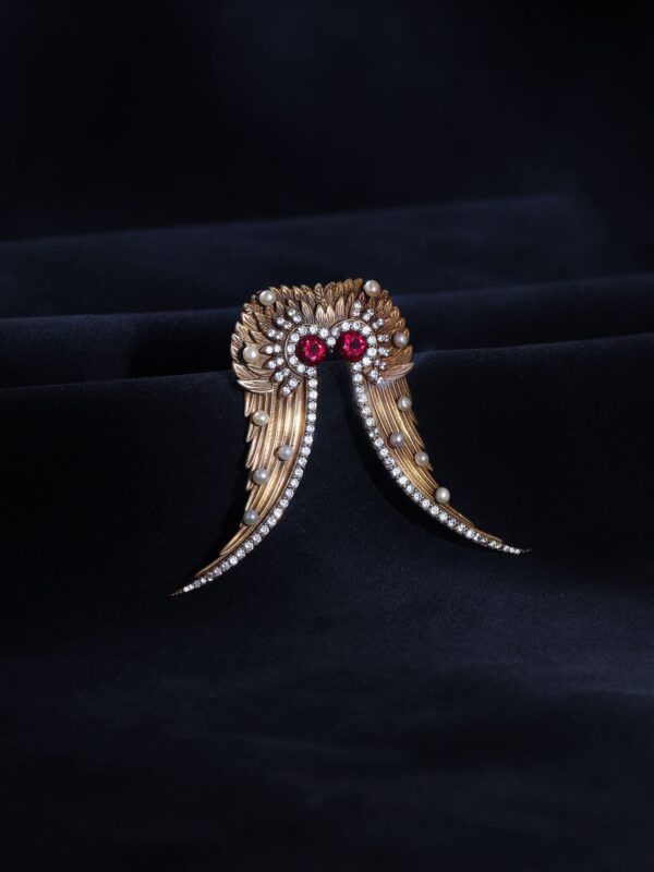Abstract Owl Brooch