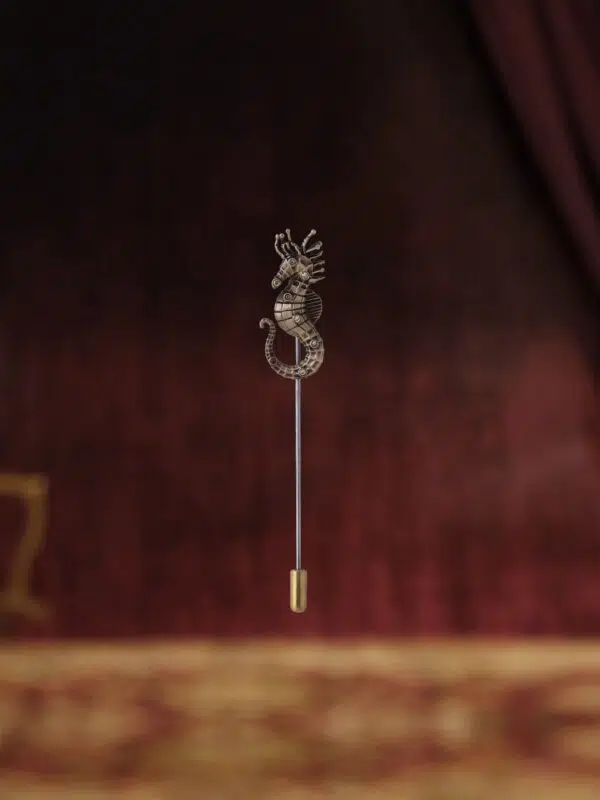 Crowned Sea Horse Lapel Pin