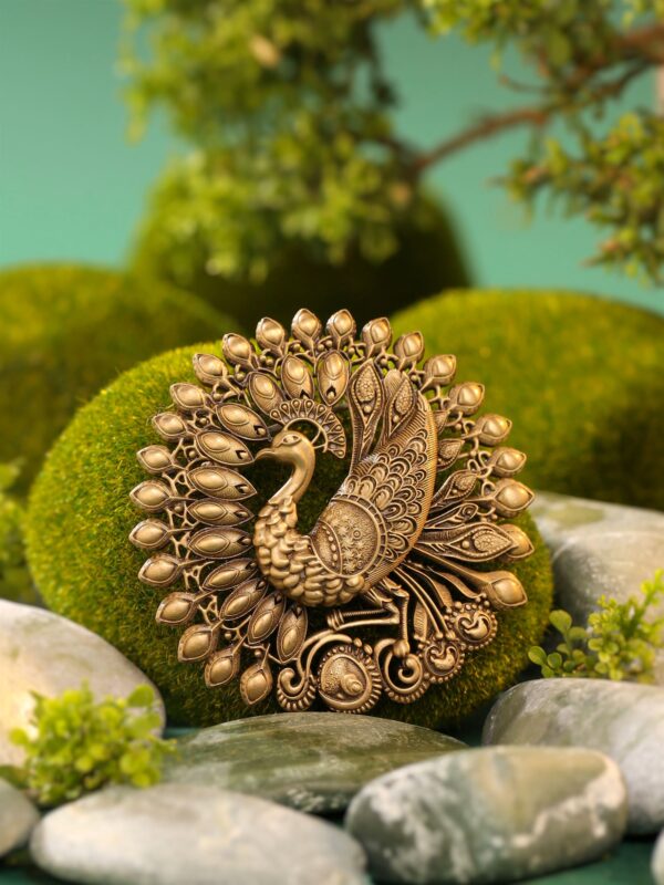Dancing Peacock Brooch