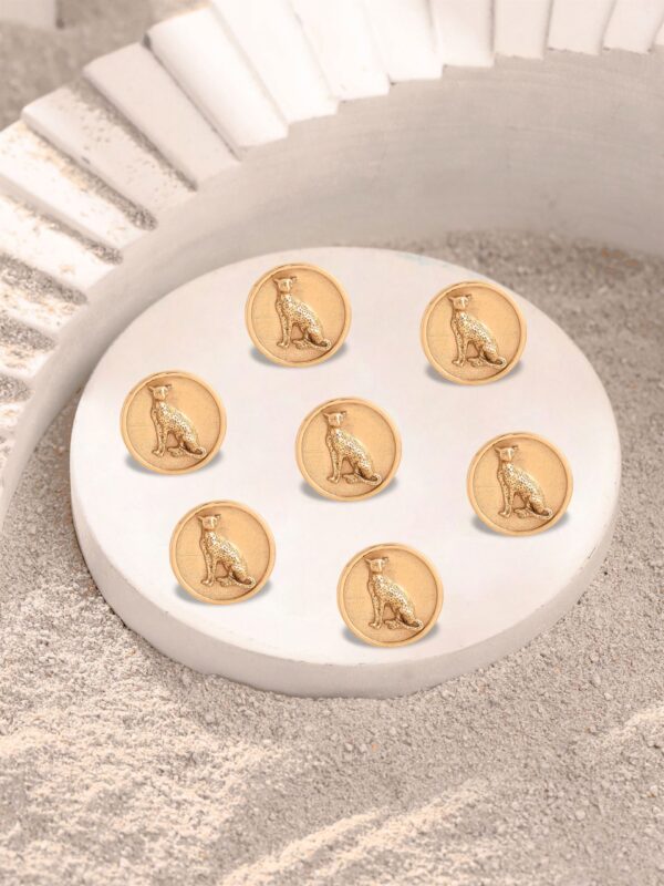 Striking Cheetah Button