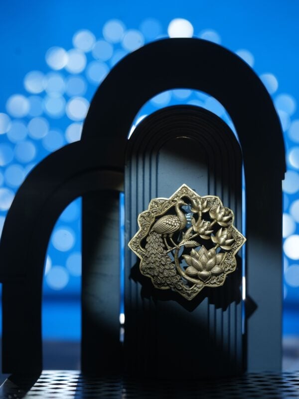 The Lotus Peacock Brooch