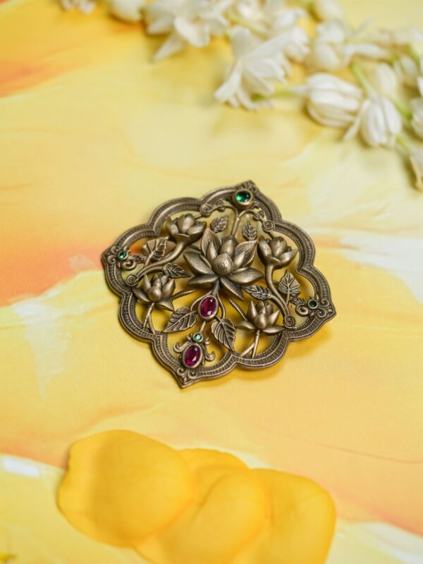 Lotus Charbagh Brooch