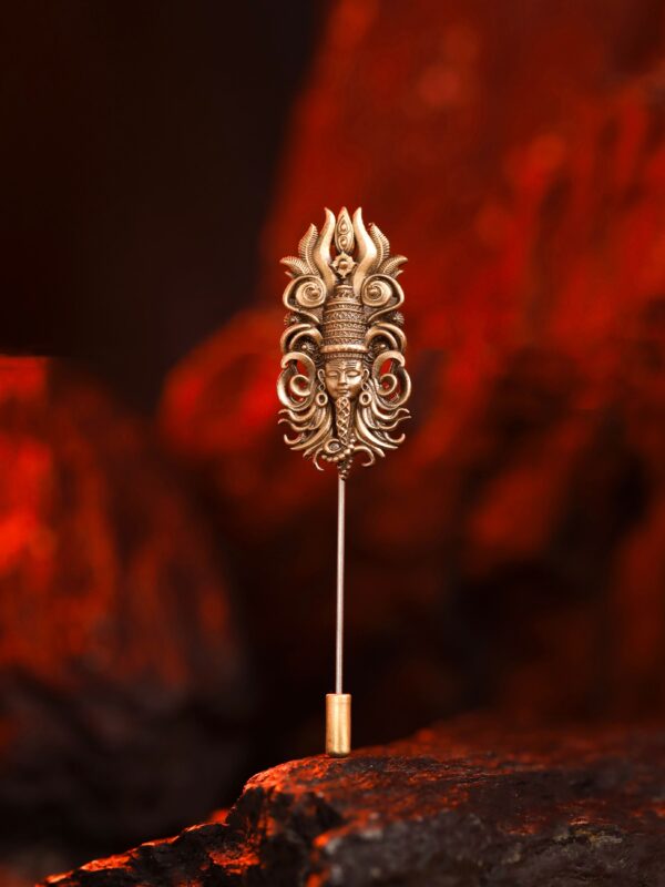 Shiva Mukh Trishul Lapel Pin