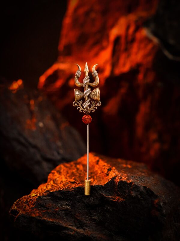 Sacred Trishul Emblem Lapel Pin
