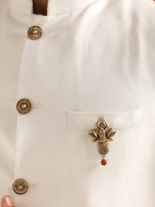 Sacred Shivling Emblem Brooch